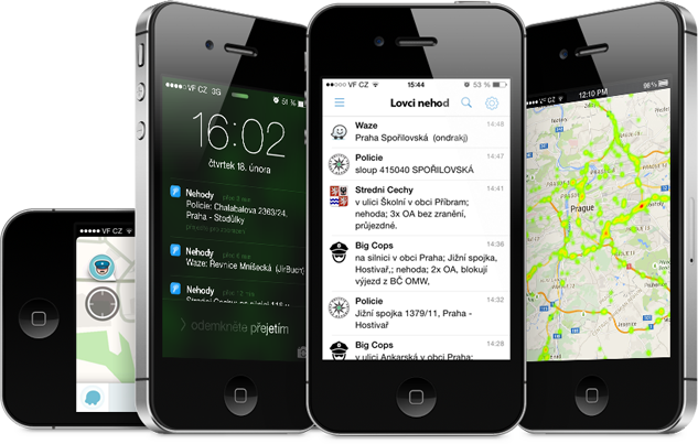 Lovci Nehod pro iPhone / Android Lovci Nehod pro iPhone / Android